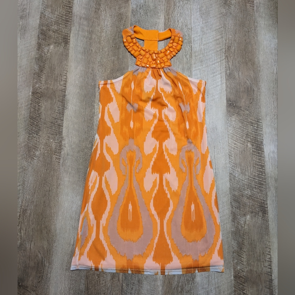 INC International Concepts Orange Racer Back Style Dress